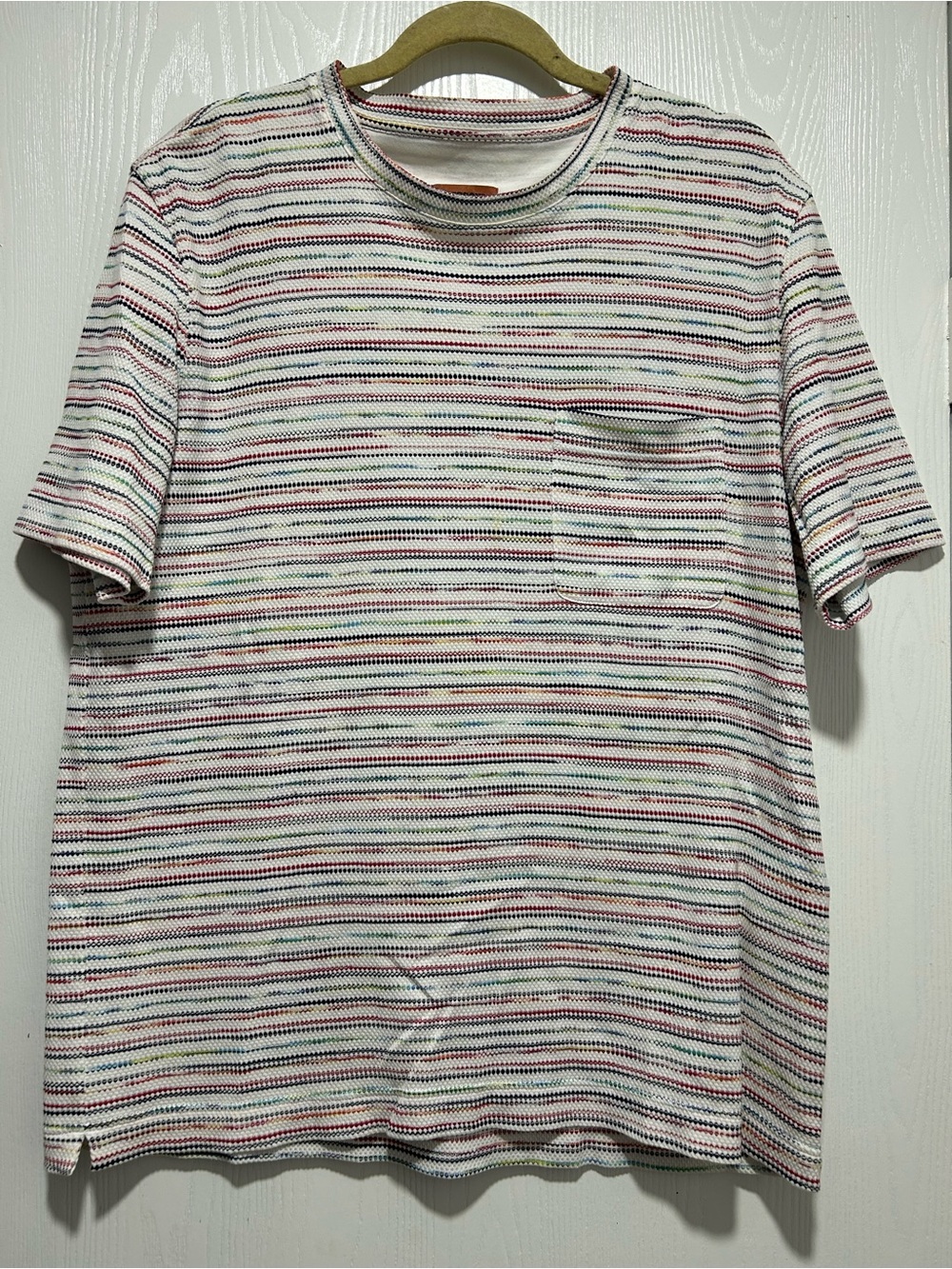 Missoni Men Multicolor Short Sleeve Striped Crew Neck T-Shirt Size Medium